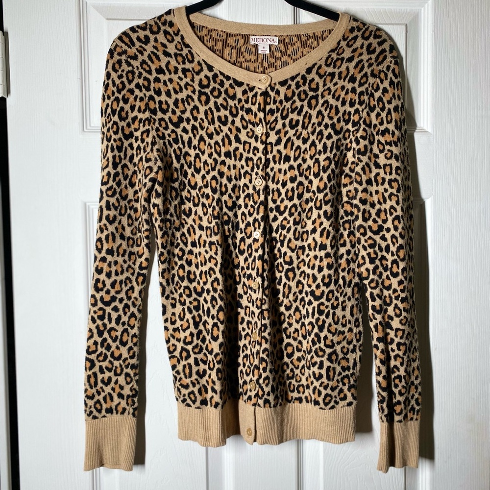 Merona leopard print cardigan